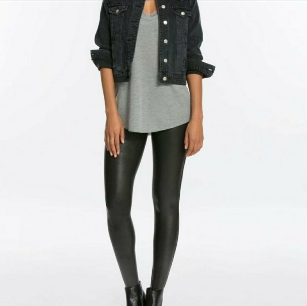 Spanx Faux Leather  Leggings Small-Petite NWT
